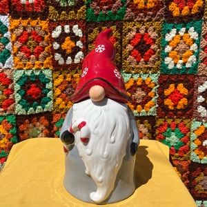 christmas gnome cookie jar/canister